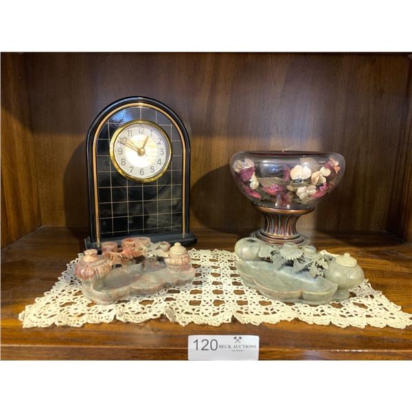 Incense Holder, Decorative Candle & Clock