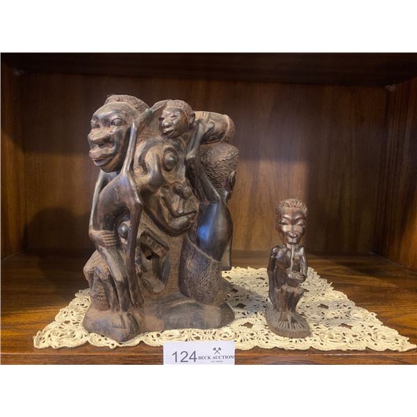 Large 3 Person African Statue & More