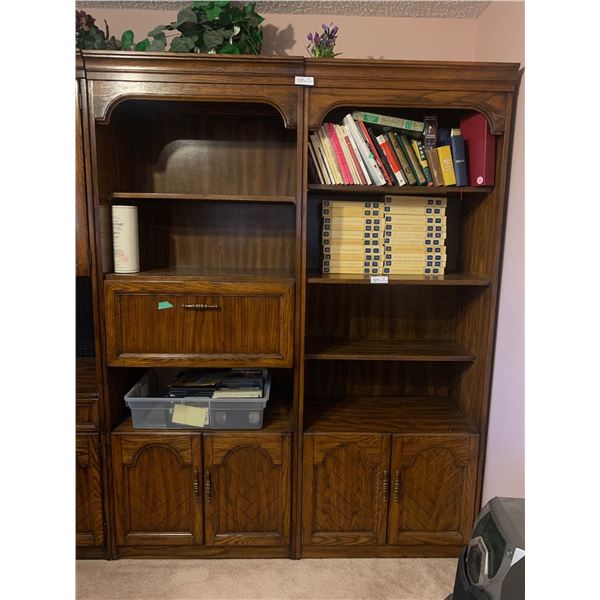 Pair Of Oak Cabinets - CONTENTS NOT INCLUDED  30Wx16Dx78H