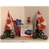 Image 1 : Candle Holders, Canadian Flags, AM/FM Alarm Clock Radio & More