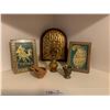 Image 1 : Framed Brass Traditional Emblem & Arabic Plaque With Decor