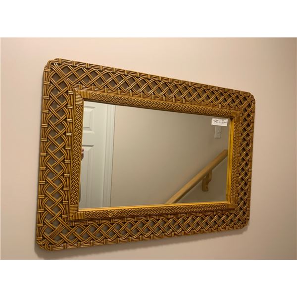 Wicker Woven Vintage Mirror 30Wx21H