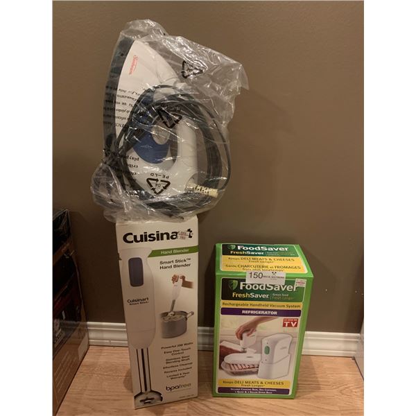 Cuisinart Hand Blender - Like New & Food Saver Rechargeable Handheld Food Vacuum System
