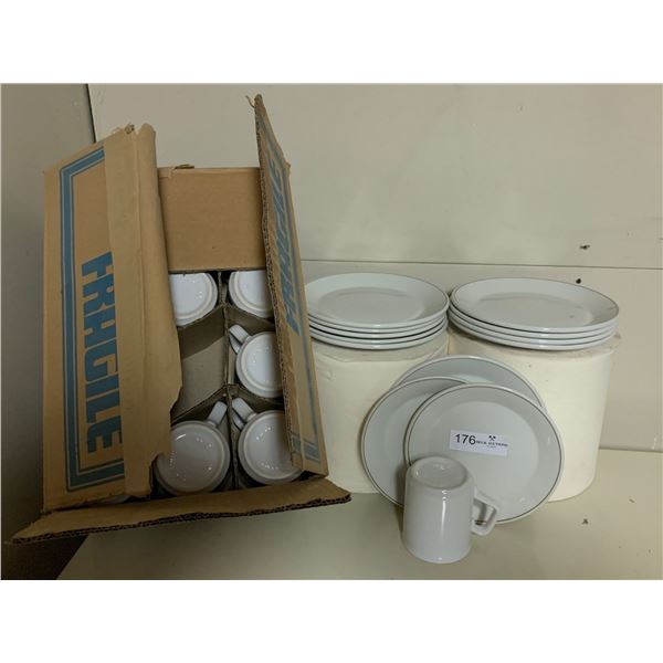 Box Of  Brand New Coffee Mugs & Hotel Place Settings