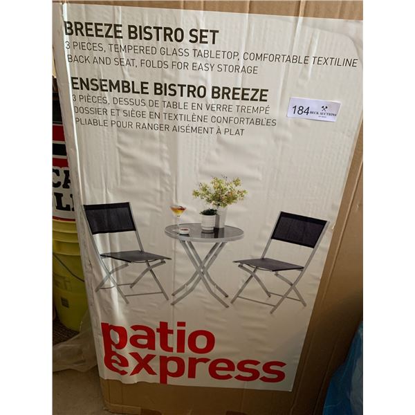 Brand New Bistro Set With 3 Chairs
