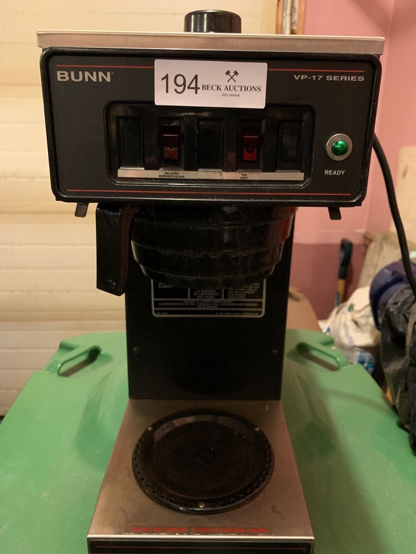 Bunn Industrial Coffee Maker VP17 Beck Auctions Inc.