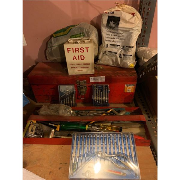 Knees Pads, First Aid Kit, Mini Screwdriver Set, Toolbox & Saws