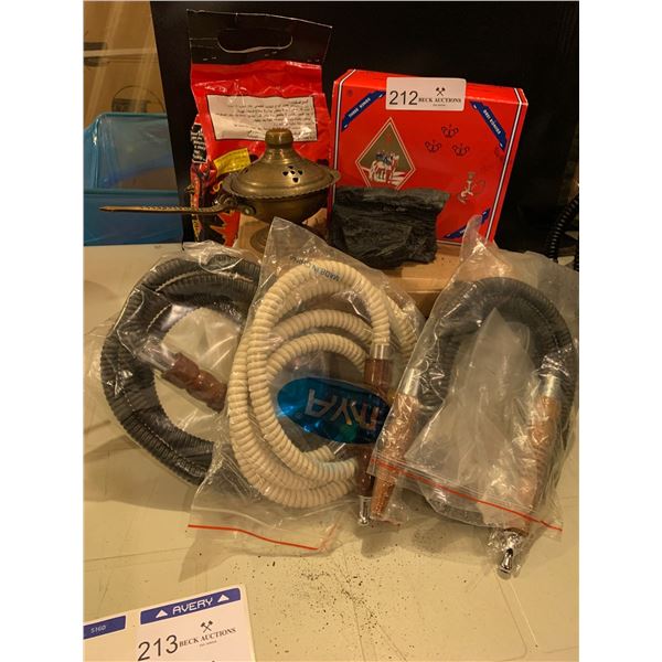 Wooden Coal For Shisha & 3 New Hoses