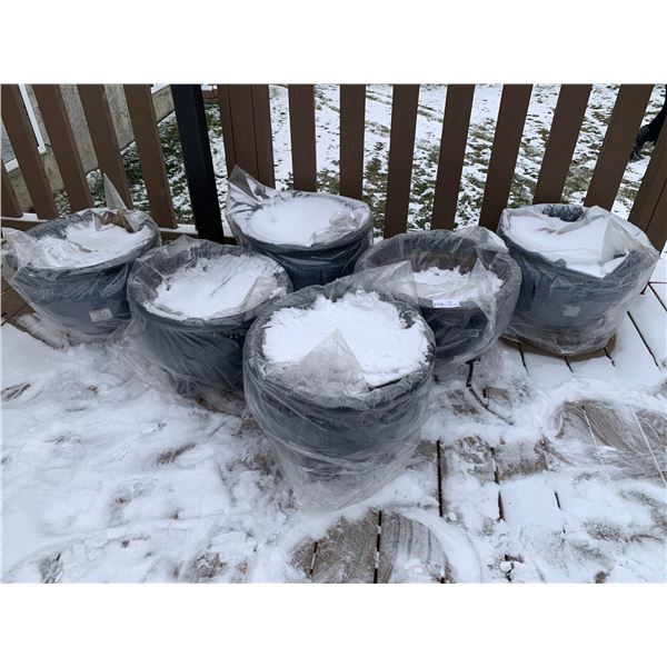 6 Royal Blue Heavy Outdoor Pots 10inches High With Pot Stands