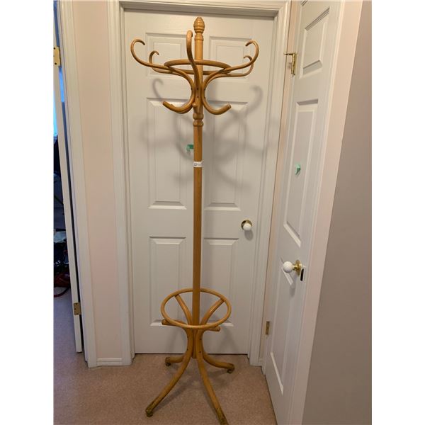 Antique Oak Elegant Coat Rack