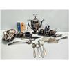 Image 1 : Assorted Vintage Silver & Silver Plated Serveware, incl. 12 Place Utensil Set
