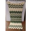 Image 1 : New Large Afghan - Green and Cream