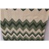 Image 3 : New Large Afghan - Green and Cream
