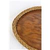 Image 2 : Wicker and Wood Serving Tray - 14" x 20"