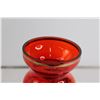 Image 3 : Ruby Red Vase with Enamel Floral Decoration
