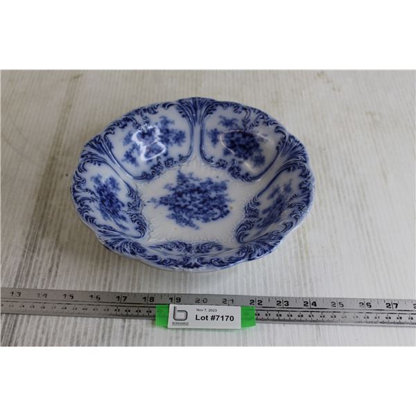 Flow Blue Bowl - 9 3/4" Diameter