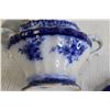 Image 3 : Flow Blue Sugar Holder - Chipped on Top, and Plate - Has Chips