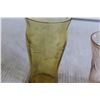 Image 2 : (2) Royal Lace Pink Depression Glass Tumblers, Amber Depression Glass Tumbler