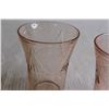 Image 3 : (2) Royal Lace Pink Depression Glass Tumblers, Amber Depression Glass Tumbler