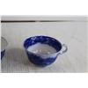 Image 2 : (3) Mismatched Flowing Blue Teacups, Saucer