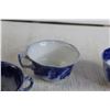 Image 3 : (3) Mismatched Flowing Blue Teacups, Saucer