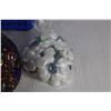 Image 5 : (3) Packs Decorative Filler Rocks, (2) Plastic Bins