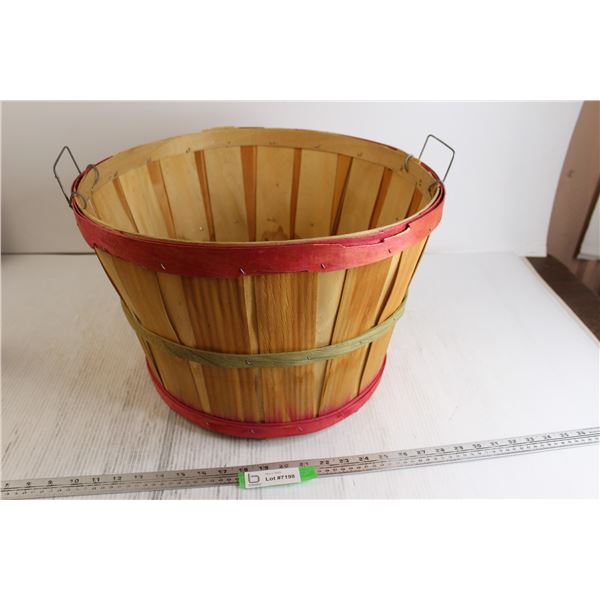 Wooden Basket - 18  Diameter, 13 1/2  Tall