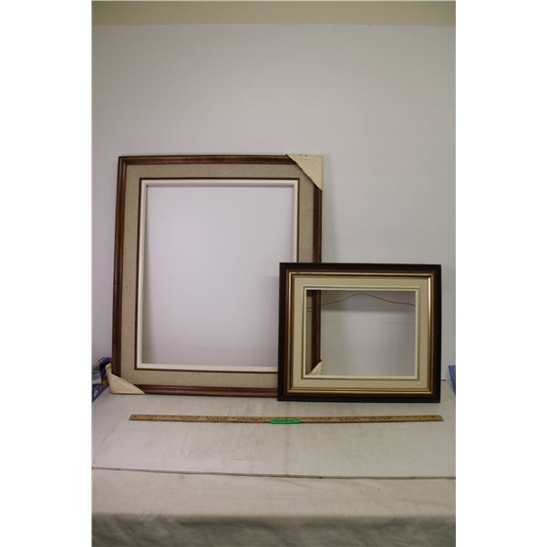 *(2) Vintage Wood Frames - 26.5x31 and 20x17.5