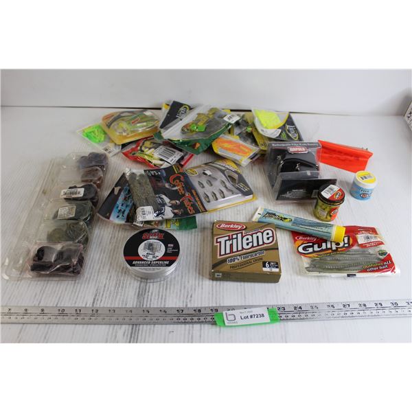 Assorted Fishing Gear - Bait, Reel, etc.