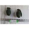 Image 1 : (2) Airsoft Plastic "Noise" Grenades - Battery Operated, (1) Piece is Broken