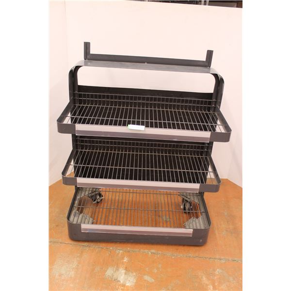*3-Shelf Metal Store Display Racks - 17" x 32" x 37" Tall