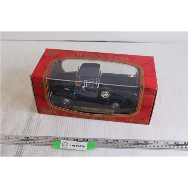 Mira Ford Pick-Up F-100 Die Cast Metal 1:18 Toy Truck - In Box