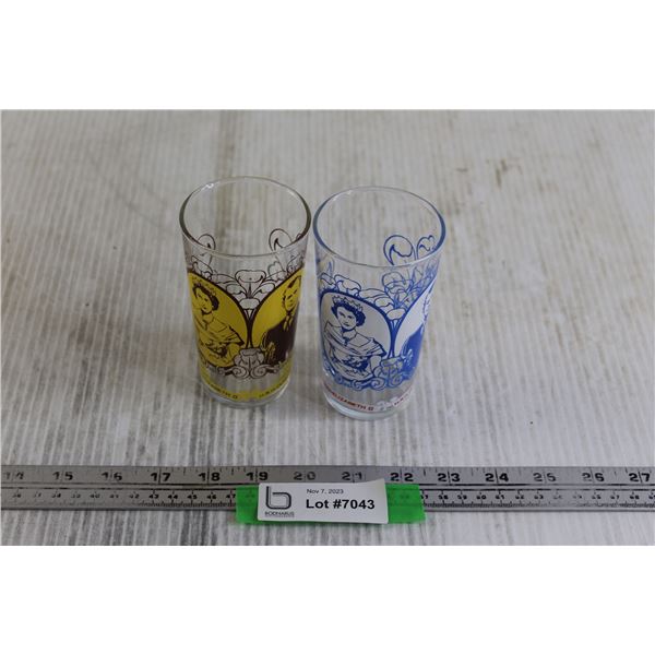 (2) H.R.H. Duke of Edinburgh and H.M. Queen Elizabeth II Glasses