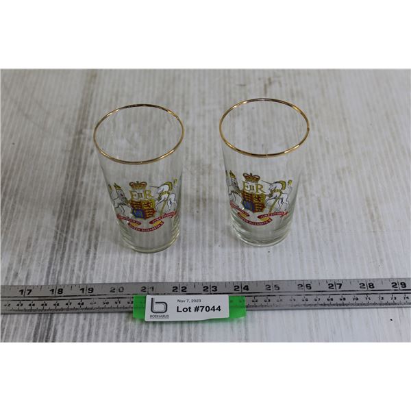 (2) Coronation of Queen Elizabeth II Glasses