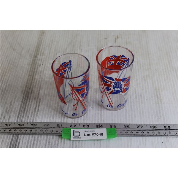 (2) England-Themed Glasses