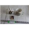 Image 1 : (3) Pieces Queen Elizabeth Merch - Mug, Coin Bank, Matchbox