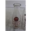 Image 2 : (3) Glass Milk Bottles