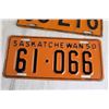 Image 3 : (2) Saskatchewan License Plates - 1939 and 1950