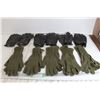 Image 1 : (6) Pairs Canadian Military Leather Gloves, (5) Pairs Wool Liners