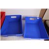 Image 3 : (2) Containers with lids, (2) Red and (2) Blue Baskets