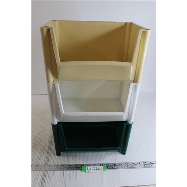 (3) Plastic Stacking Baskets