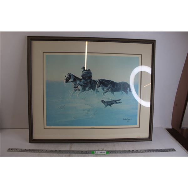 * Framed "Broken Down" Print by Michael Lonechild - 26" x 31"