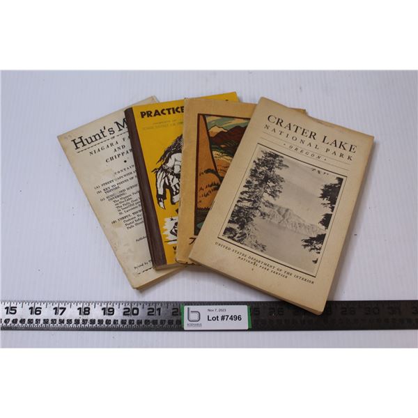 Vintage Adventure Hand Books / Crater Lake / Kicking Horse Trail