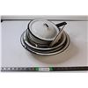 Image 1 : *(5) Enamel Basins LG MD & SM / Enamel Pot & Strainer