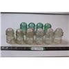 Image 1 : (10) Clear Glass and Blue Glass Insulators