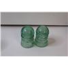 Image 2 : (10) Clear Glass and Blue Glass Insulators