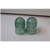 Image 3 : (10) Clear Glass and Blue Glass Insulators