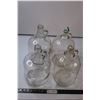 Image 1 : (4) 160 oz. Clear Glass Jugs