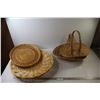 Image 1 : (2) Wicker Baskets + (2) Wicker Bowls
