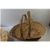 Image 2 : (2) Wicker Baskets + (2) Wicker Bowls